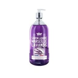 Les Petits Bains de Provence Savon Liquide Lavande 1 L - Flacon-Pompe 1000 ml