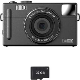 INF Appareil photo numérique compact 24 MP avec zoom 16x, vidéo 1080p, écran 3.0 pouces et stabilisation électronique