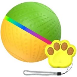 INF Balle électrique interactive pour chien O3 avec télécommande, jeu autonome, activation par tapotement et recharge Type-C Vert