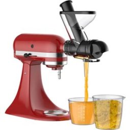 INF Accessoire extracteur de jus à extraction lente compatible avec les batteurs sur socle KitchenAid, ABS + POM compact