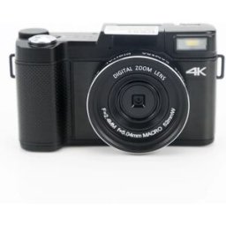INF Appareil photo numérique 48 MP 4K avec carte mémoire, écran orientable, zoom 4x et stabilisation électronique Le noir
