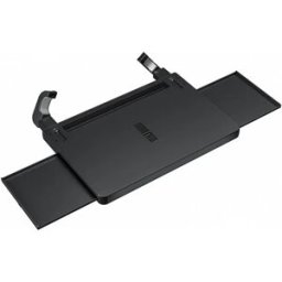 INF Plateau de volant extensible en ABS avec clips réglables, support ordinateur portable et porte-gobelet