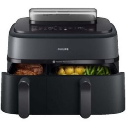 Friteuse À Air Philips Na550/00 9l Avec Cuisson À La Vapeur Et Friture