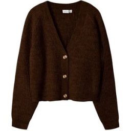 Name It Cardigan Holly Boxy Fit Chocolate Plum 9-10 Années Fille