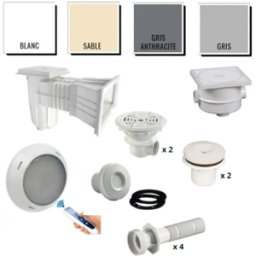 ASTRAL POOL Kit pièces à sceller Astralpool LED couleur - piscine jusqu'à 8x4 m béton/liner*