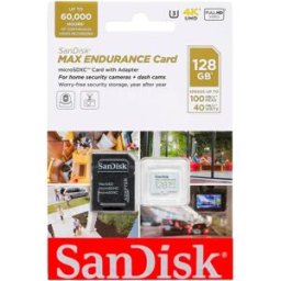 SanDisk Carte Mémoire Max Endurance 128gb Micro Sdxc Black One Size unisex