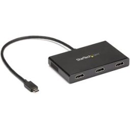 Startech Station D´accueil Mst -usb-c To Hdmi-3-port Black One Size unisex