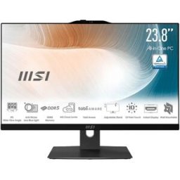 MSI Pc Tout-en-un Am242tp-2231eu 24´´ I5-120u/16gb/512gb Ssd Black One Size unisex