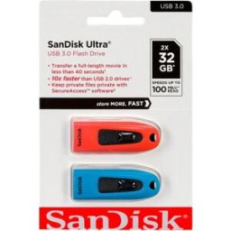 SanDisk Clé Usb Ultra Usb 3.0 32gb 2 Unités Red / Blue One Size unisex