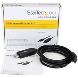 Startech Câble Usb Usb 3.0 Data Transfer Cable For Mac And Pc Black One Size unisex