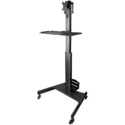 Startech Support D´affichage Wkstncart Avec Roulettes Black One Size unisex