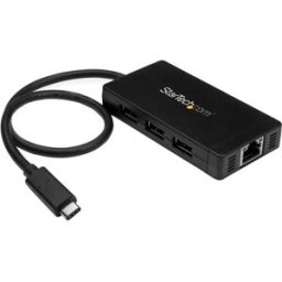 Startech Hub Usb C 3.0 3 Port Black One Size unisex