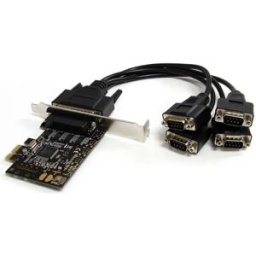 Startech Carte D´extension Pci-e 4 Ports Pcie Multiconnecteur Black One Size unisex