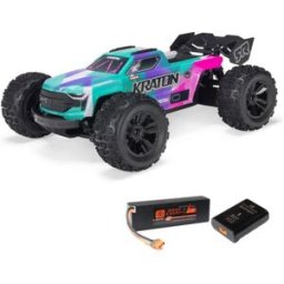 Arrma Voiture Rc 1/16 Mini Kraton 3s Dsc 4x4 Rtr Brushless Battery & Charger Included Teal / Pink One Size unisex