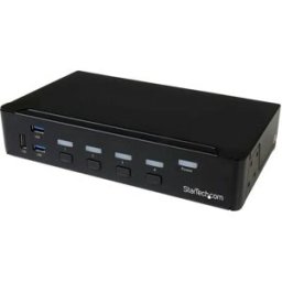 Startech 4 Ports Displayport Kvm Usb 3.0 4k Black One Size unisex