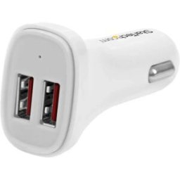 Startech Chargeur De Voiture Dual Usb 24w/4.8a White One Size unisex
