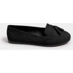 Yours Curve Yours Curve Wide Fit Micro Tassle Loafers Noir EU 38 (UK 5)