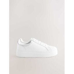 Next Baskets en cuir à bout rond à lacets épais pâle EU 39 (UK 6)