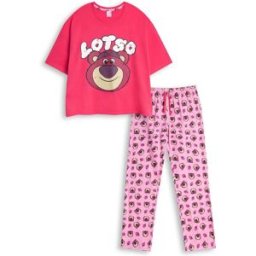 Vanilla Underground Vanilla Underground Disney Toy Story Lotso 100% Cotton Short Sleeve Long Leg Pyjamas Set Rose XS (FR 36)