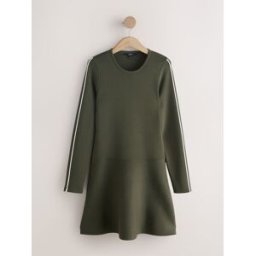 Next Robe mini à col rond et ourlet arrondi vert XL Regular (FR 50-52)