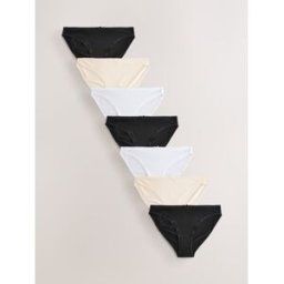 Next Lot de 7 slips en coton mélangé Noir FR 54 (EU 52)
