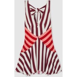 Reiss Reiss Esme Stripe-Print Sleeveless Mini Dress rouge FR 36 (EU 34)