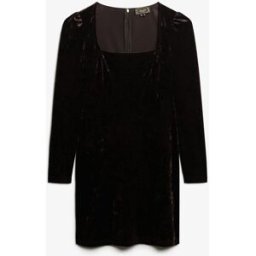 Superdry Velvet Square Neck Mini Dress Noir FR 44 (EU 42)