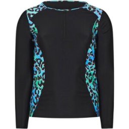 Yours Curve Yours Curve Leopard Ombre Rash Vest Noir FR 54 (EU 52)