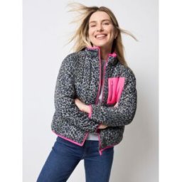 SCAMP & DUDE Courtepointe réversible SCAMP & DUDE et manteau Borg Wild Leopard et Lightning Bolt vert FR 44 (EU 42)