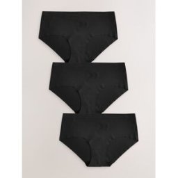 Next Culotte invisible confort sans VPL 3 Pack Noir FR 46 (EU 44)