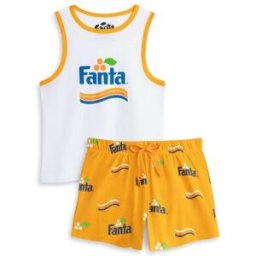 Vanilla Underground Vanilla Underground Womens Fanta Vest and Shorts Pyjamas Set orange XL (FR 50-52)