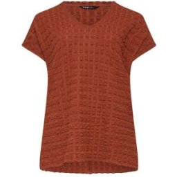 Yours Curve Yours Curve Bubble Textured T-Shirt Brun FR 48 (EU 46)