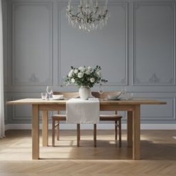 Bois & Chiffons - Table Repas Rect All Acacia Urban beige - 132x81x76 cm OS