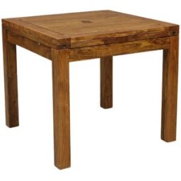 Bois & Chiffons - Petite table à manger carrée allonge 70 Acacia Gordon Naturel - 70x70x78 cm OS