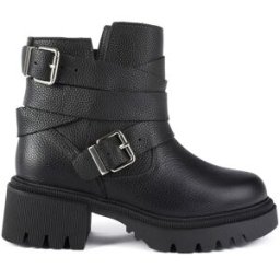 L37 - Bottines en Cuir Hard Rock noires - Talon 5.5 cm 35
