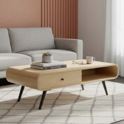 Bois & Chiffons - Table basse Mango Maidi beige - 120x60x40 cm OS
