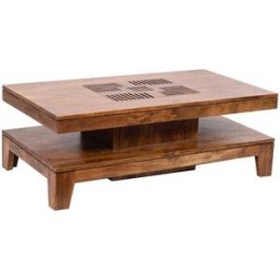 Bois & Chiffons - Table basse rectangulaire acacia kavish marron - 140x70x40 cm OS
