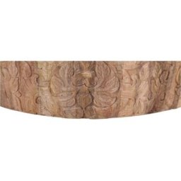 Bois & Chiffons - Table basse ronde sculptée offre m&m naturel - D.89x43 cm OS