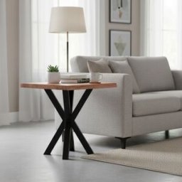 Bois & Chiffons - Table d'appoint pour canapé II Acacia Bunting Naturel - 56x56x61 cm OS
