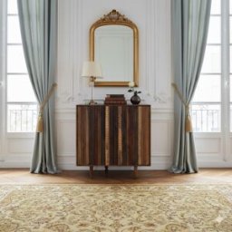 Bois & Chiffons - Mini bar 2 portes Manguier Ramon Naturel - 100x45x100 cm OS