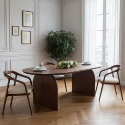 Bois & Chiffons - Table de repas Ariel II beige - 200x100x76 cm OS