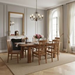 Bois & Chiffons - Table rectangulaire en bois sculpté bicolore 200/280 Acacia Maya Naturel - 200x100x78 cm OS