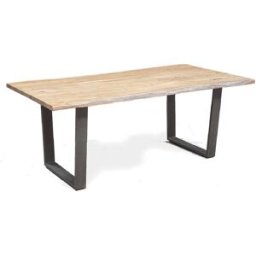 Bois & Chiffons - Table de repas en acacia massif forest brut - 180x90x76 cm OS