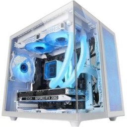 Boitier Mini Tour Micro ATX Mars Gaming MC-Nova avec panneaux vitrés (Blanc)