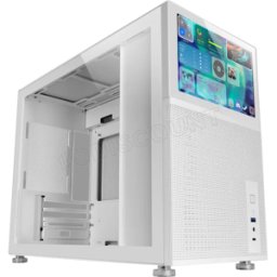 Boitier Mini Tour Micro ATX Mars Gaming MC-LCD avec panneau vitré (Blanc)