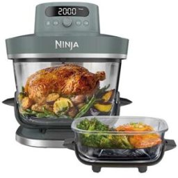 Air Fryer en verre Crispi Pro 7-en-1, Vert Cendré Bleu gris AS101EUGY par SharkNinja