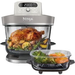 Air Fryer en verre Crispi Pro 7-en-1, Bone Gris clair AS101EULG par SharkNinja