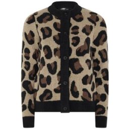 PixieGirl Petite PixieGirl Petite Leopard Button Cardigan Brun FR 40-42 Petite (EU 38-40 P)