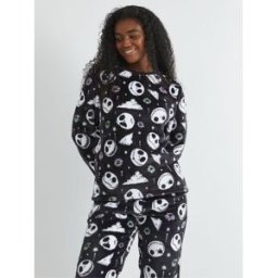 Skinnydip Skinnydip Disney Nightmare Before Christmas Jack Skellington Fleece Pyjamas Set Noir XL (FR 50-52)