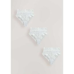 Next Lot de 3 culottes en dentelle fleurie pâle FR 52 (EU 50)